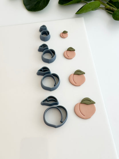 Peach and Leaf | Polymer Clay Cutter