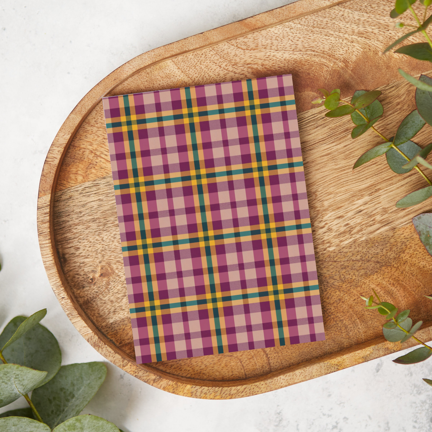 Magenta, Green, and Gold Plaid | DC44 | Image Transfer Paper