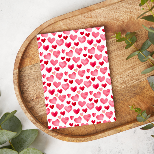 Red Watercolor Hearts | DC59 | Image Transfer Paper