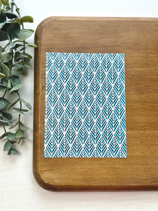 Blue Abstract Leaves | DD12 | Image Transfer Paper