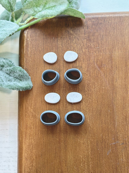 Stones (4pc Double Mirror Set) | Polymer Clay Cutter