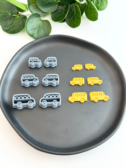 School Bus (Mirror Set) | Polymer Clay Cutter