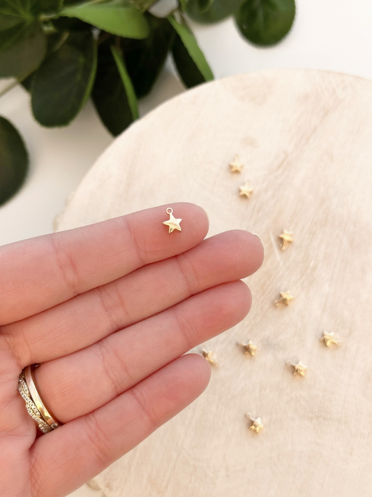 Micro Star Charm - Gold (10pc)