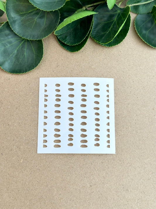 Organic Dotted Lines - Mini Stencil | Clay Stencil