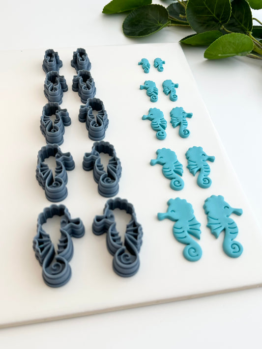 Seahorse (Mirror Set) | Polymer Clay Cutter