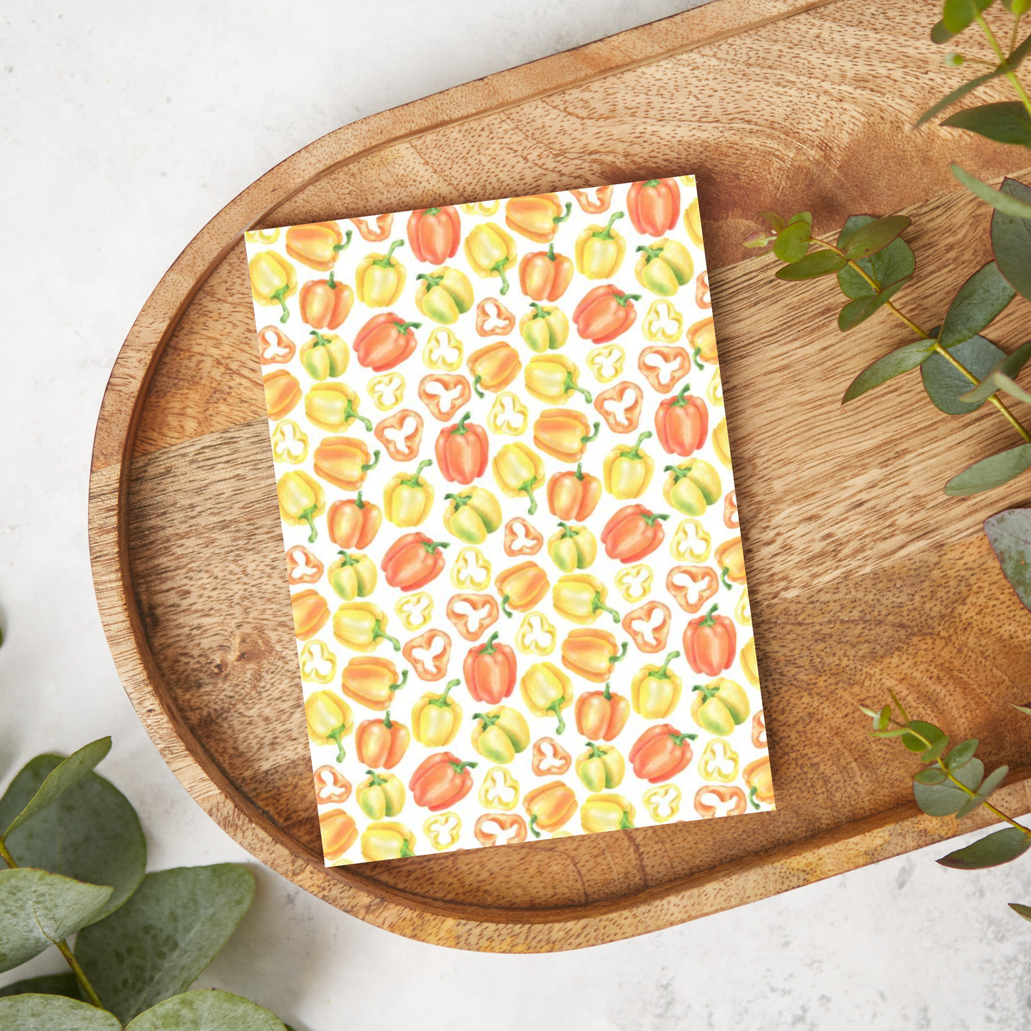 Watercolor Yellow and Orange Bell Peppers | MX24 | Image Transfer Paper