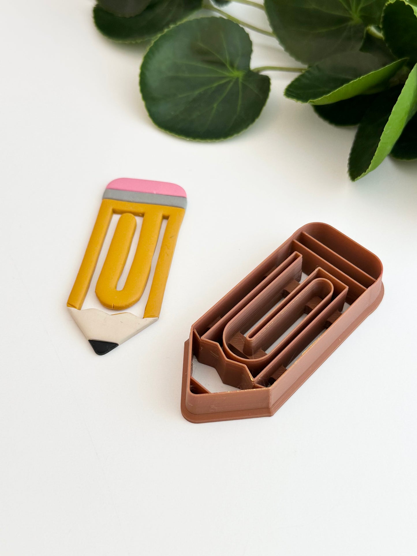 Pencil Paperclip Bookmark | Polymer Clay Cutter