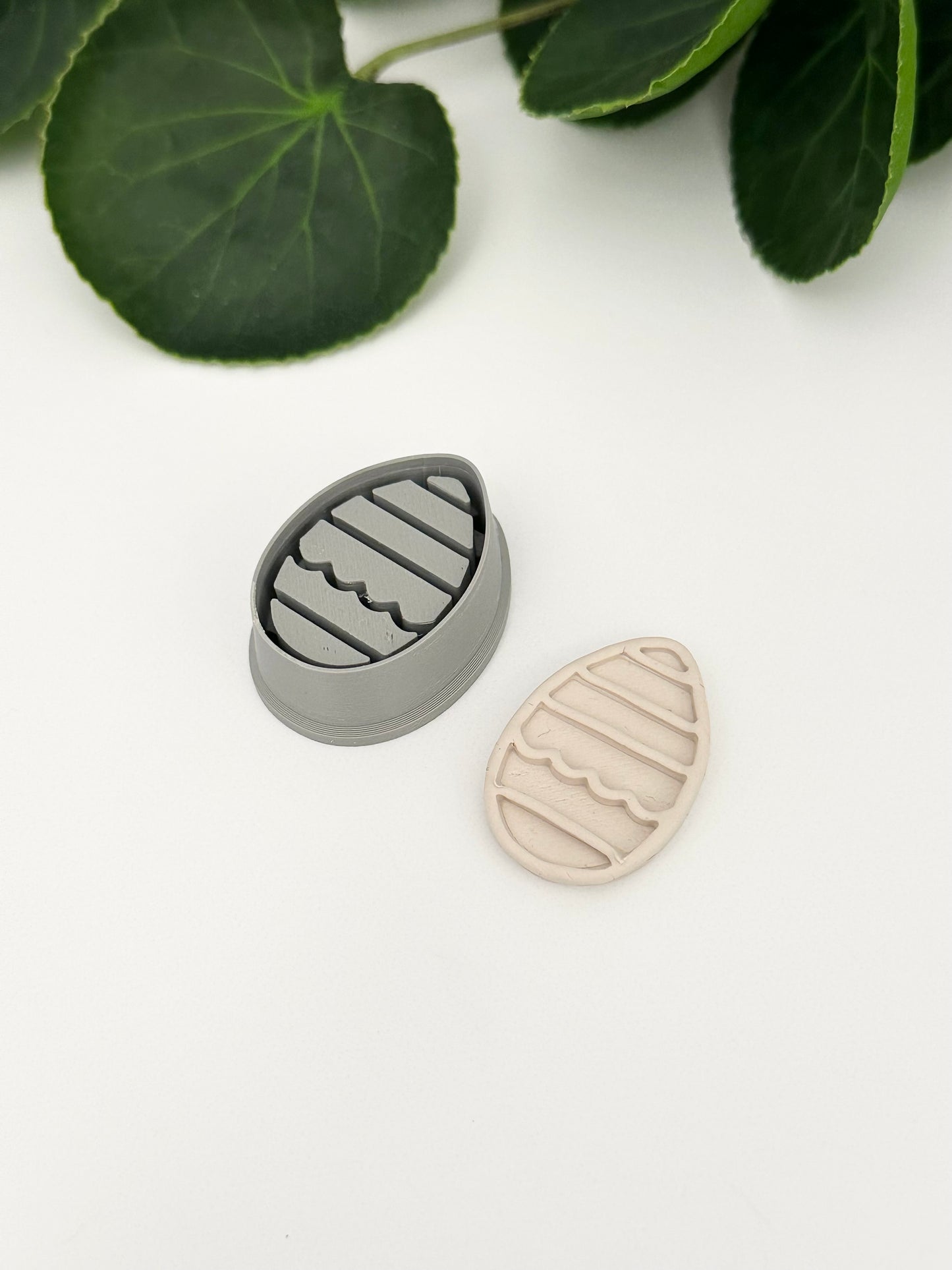 Scandinavian Striped Easter Egg | Polymer Clay Cutter