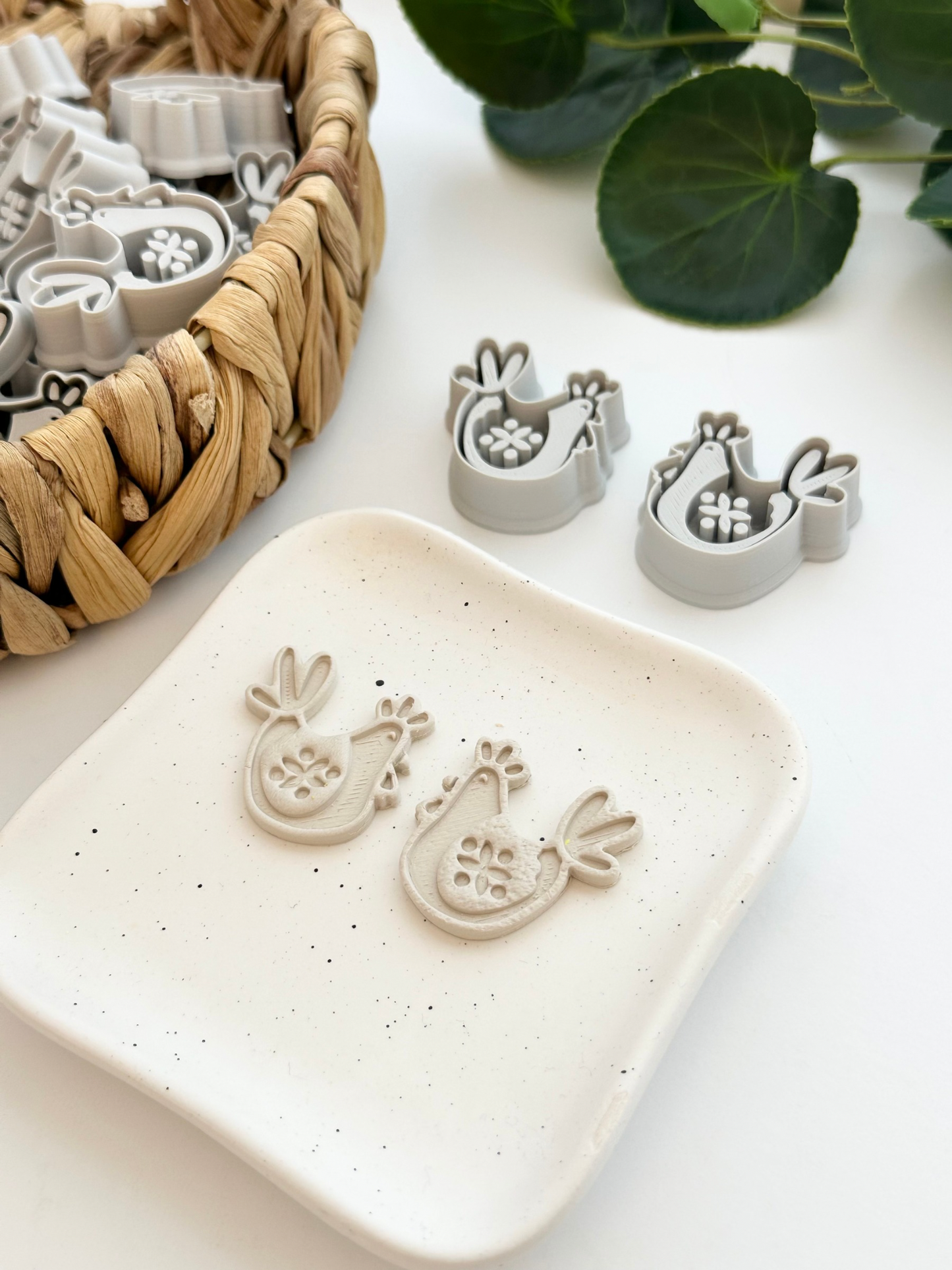 Scandinavian Chicken (Mirror Set) | Polymer Clay Cutter