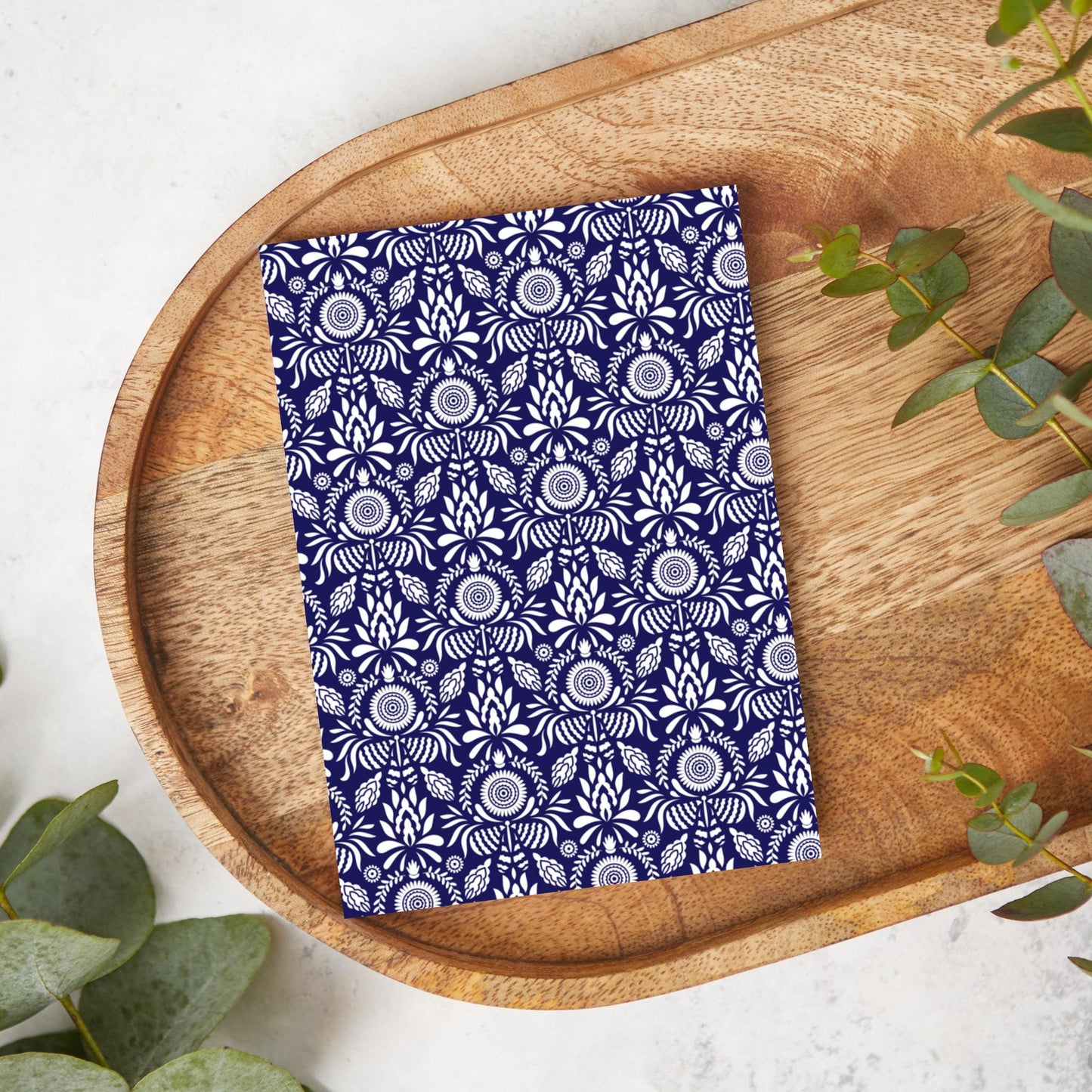 White on Deep Blue Folklore | FK03 | Image Transfer Paper