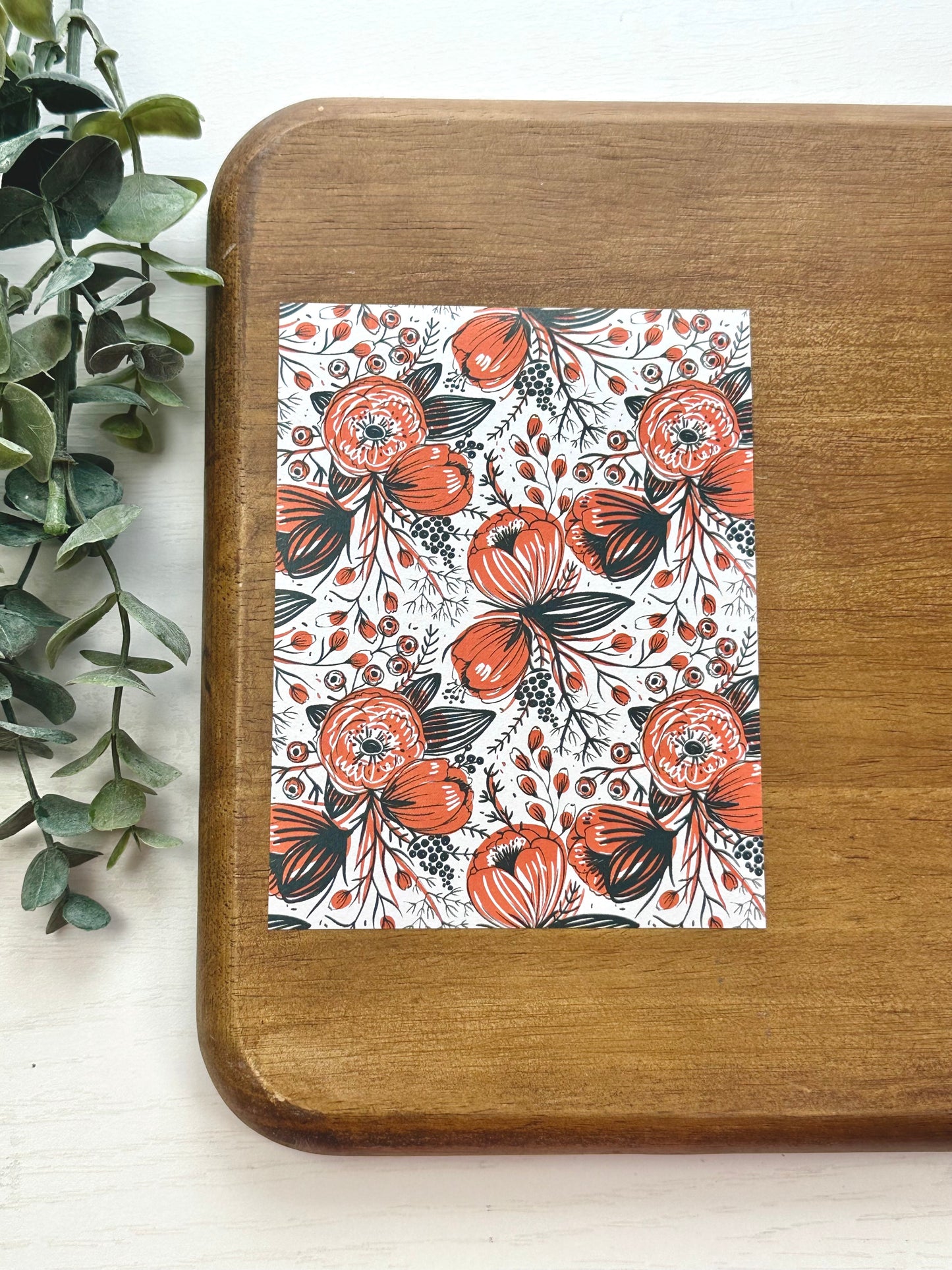 Black and Orange Ranunculus | FL080 | Image Transfer Paper