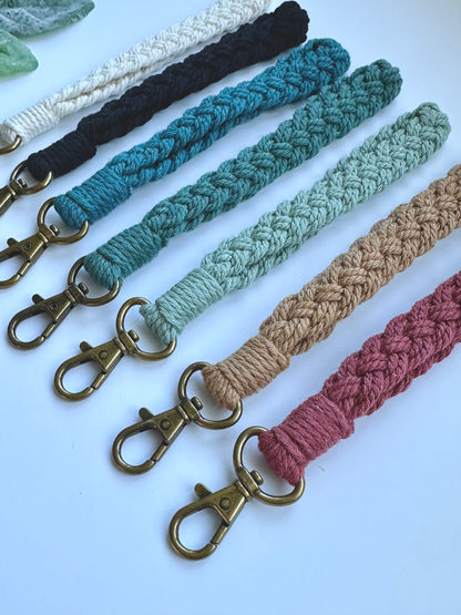 Macrame Keychain Wristlet at