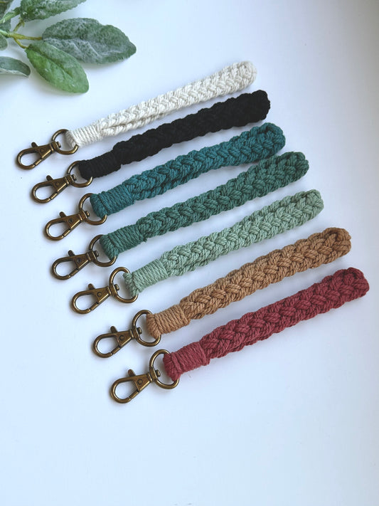 Macrame Keychain Wristlet at