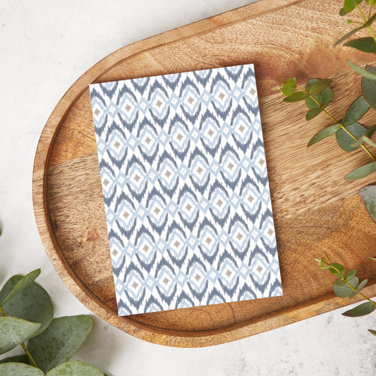 Blue and Beige Smudged Diamonds | IK03 | Image Transfer Paper