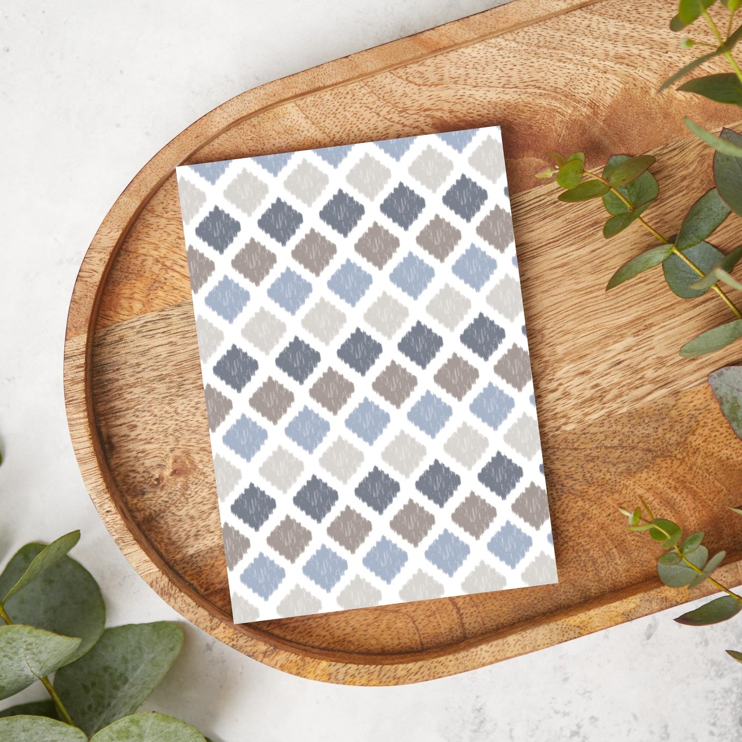 Blue and Beige Lattice | IK06 | Image Transfer Paper