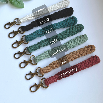 Macrame Keychain Wristlet at