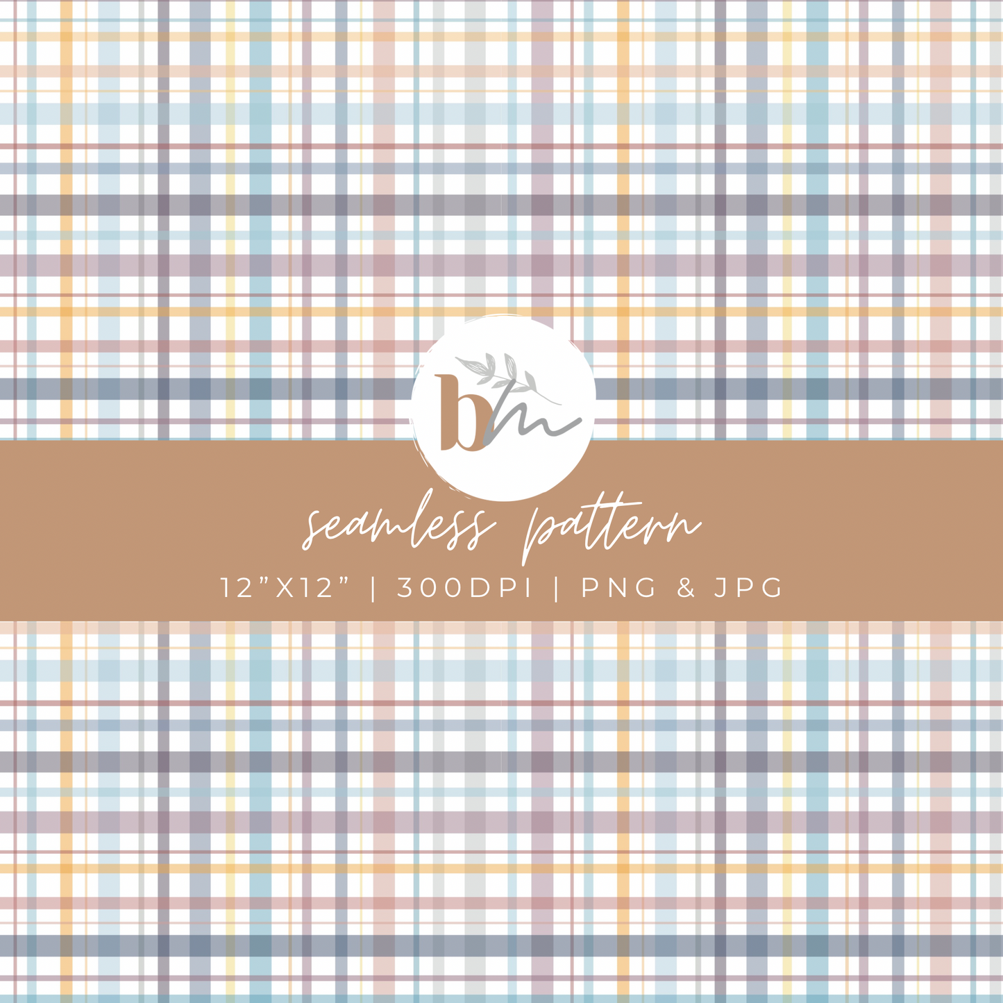 Spring Plaid | Digital Seamless Pattern