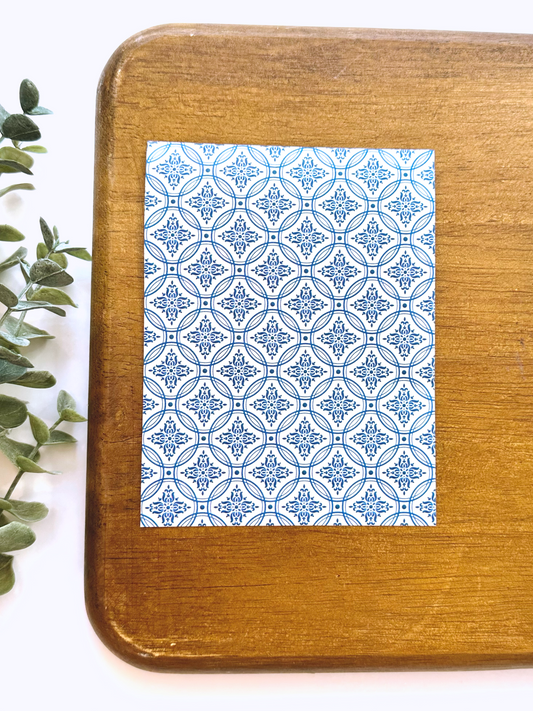 Blue Medallion Porcelain China | BC02 | Image Transfer Paper