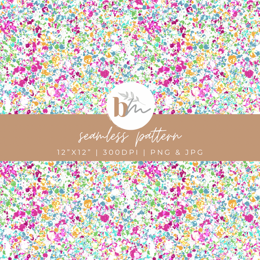 Color Splatter | Digital Seamless Pattern