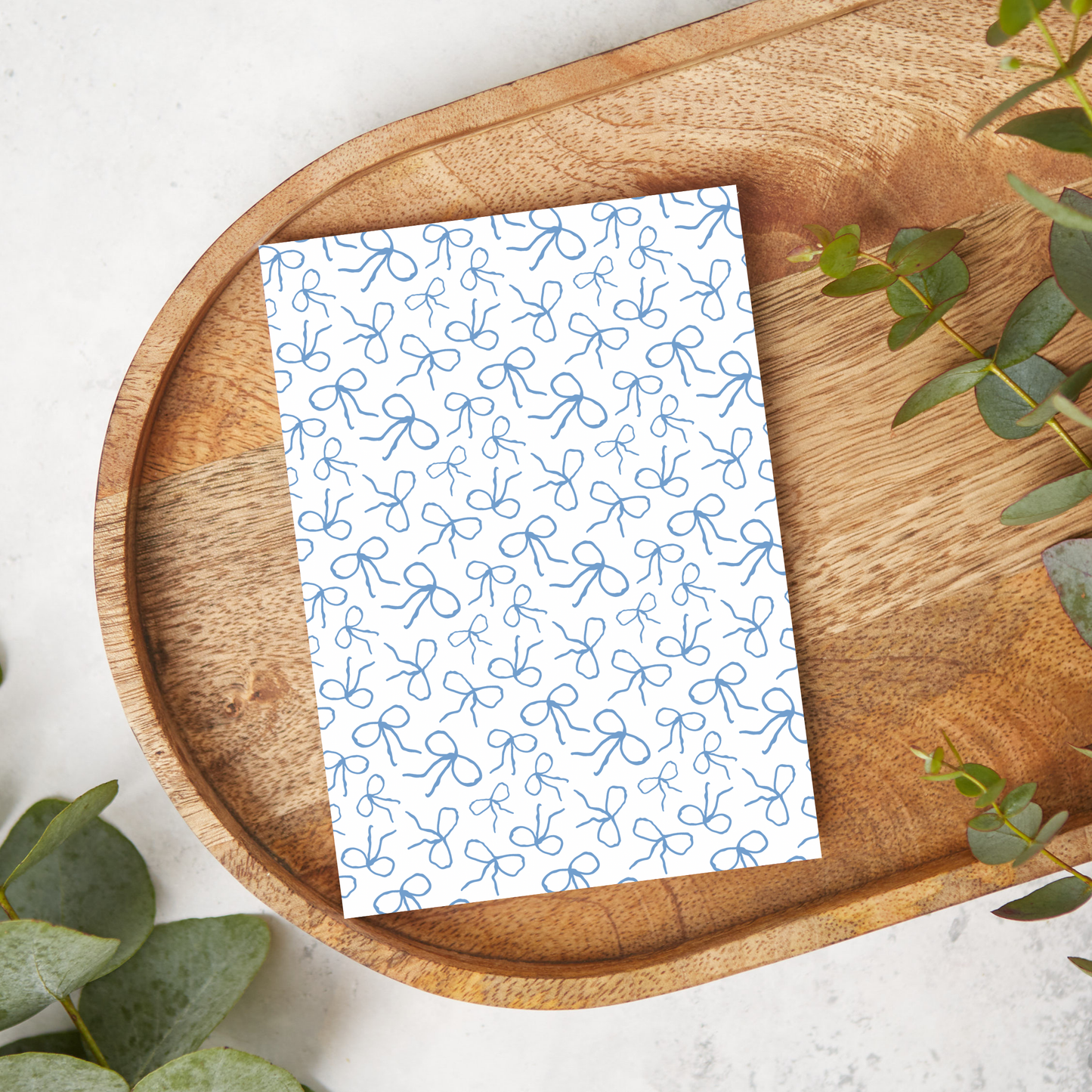 Sketched Skinny Coquette Bows - Blue | FB121 | Image Transfer Paper