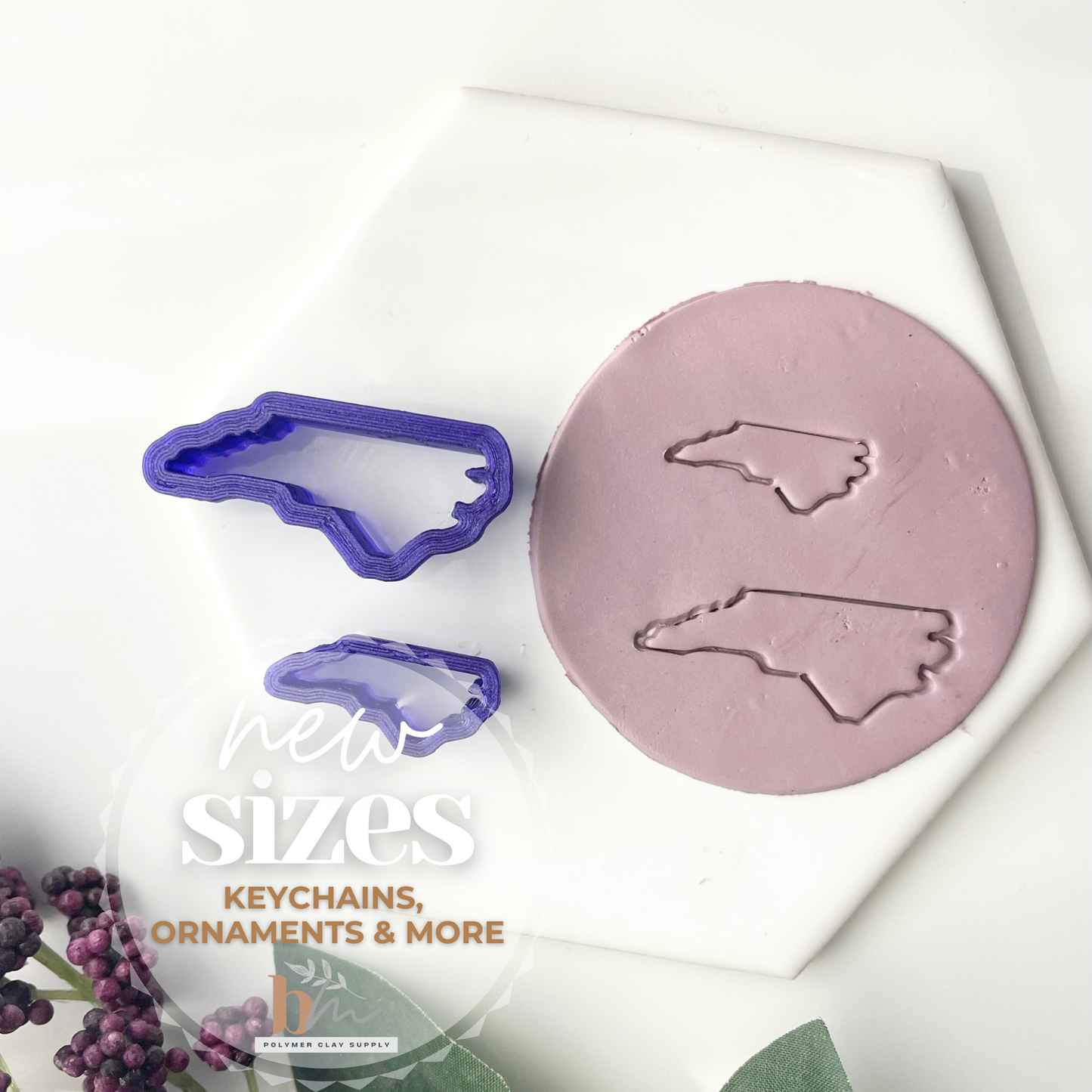 North Carolina | State Silhouettes | Polymer Clay Cutter