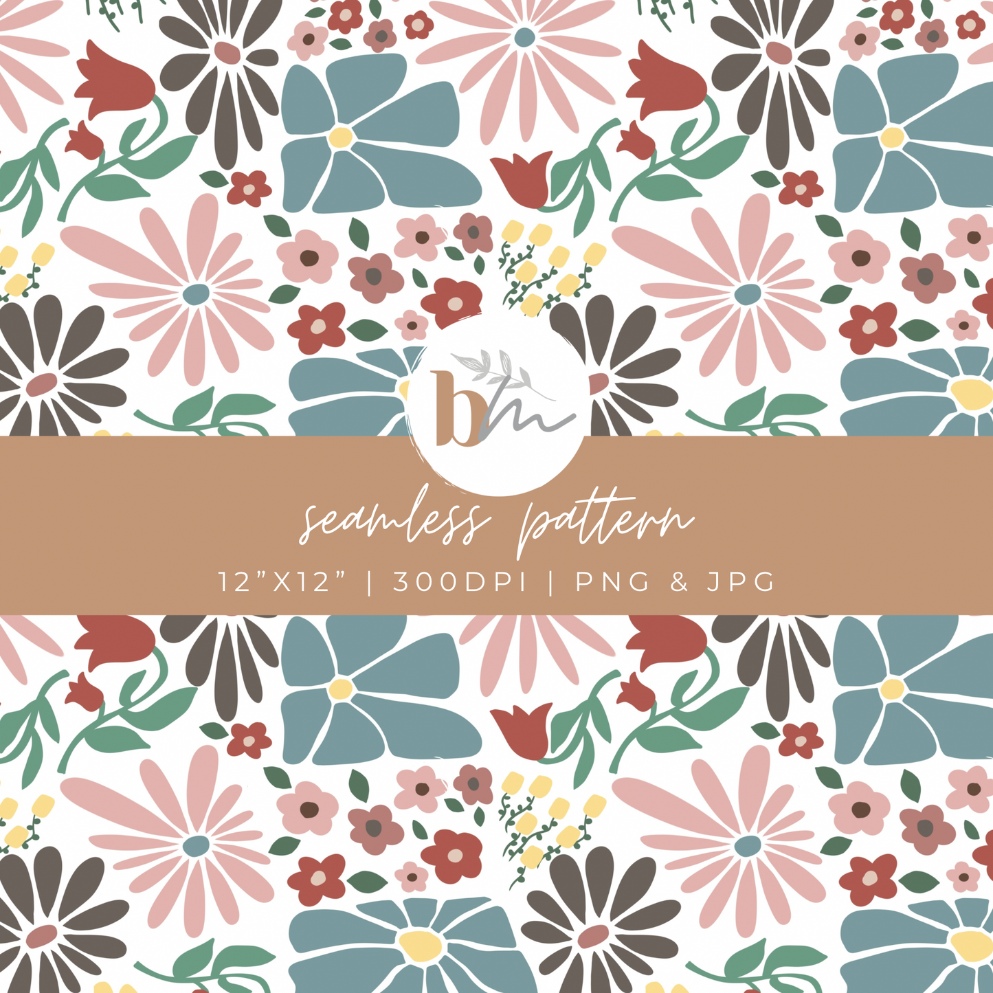 Matisse Inspired Flowers | Digital Seamless Pattern