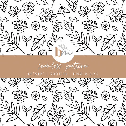 Fall Leaves | Digital Seamless Pattern