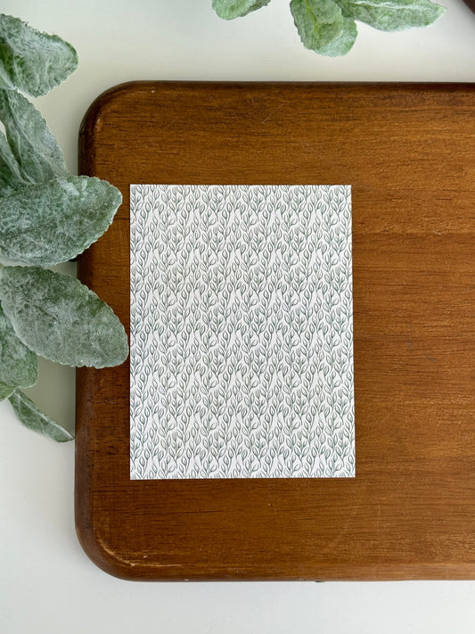 Sage Leaf Sketch | GN36 | Image Transfer Paper