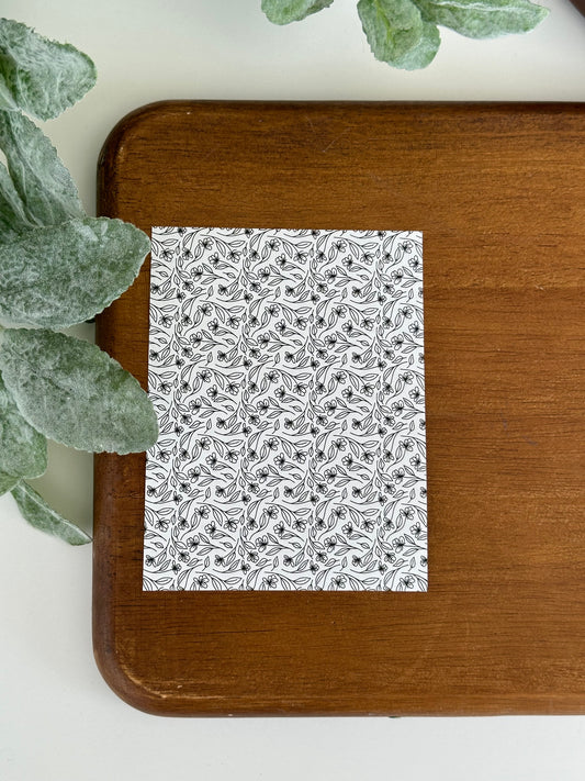 Dainty Flower Sketch | MC24 | Image Transfer Paper