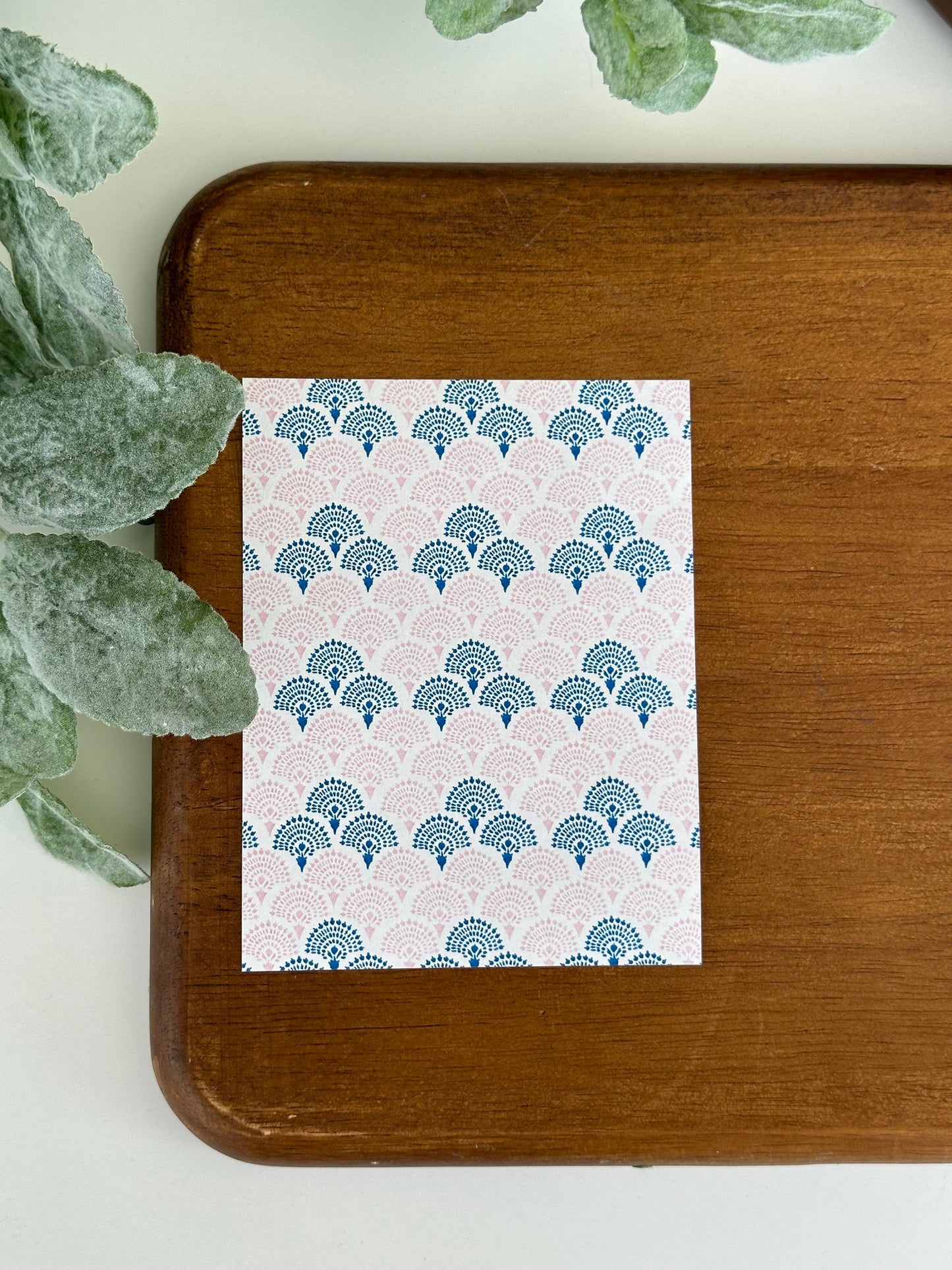 Pink and Blue Scallop Fan | PB01 | Image Transfer Paper