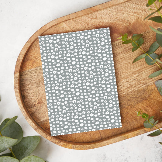 Gray & White Flowers | MC02 | Image Transfer Paper