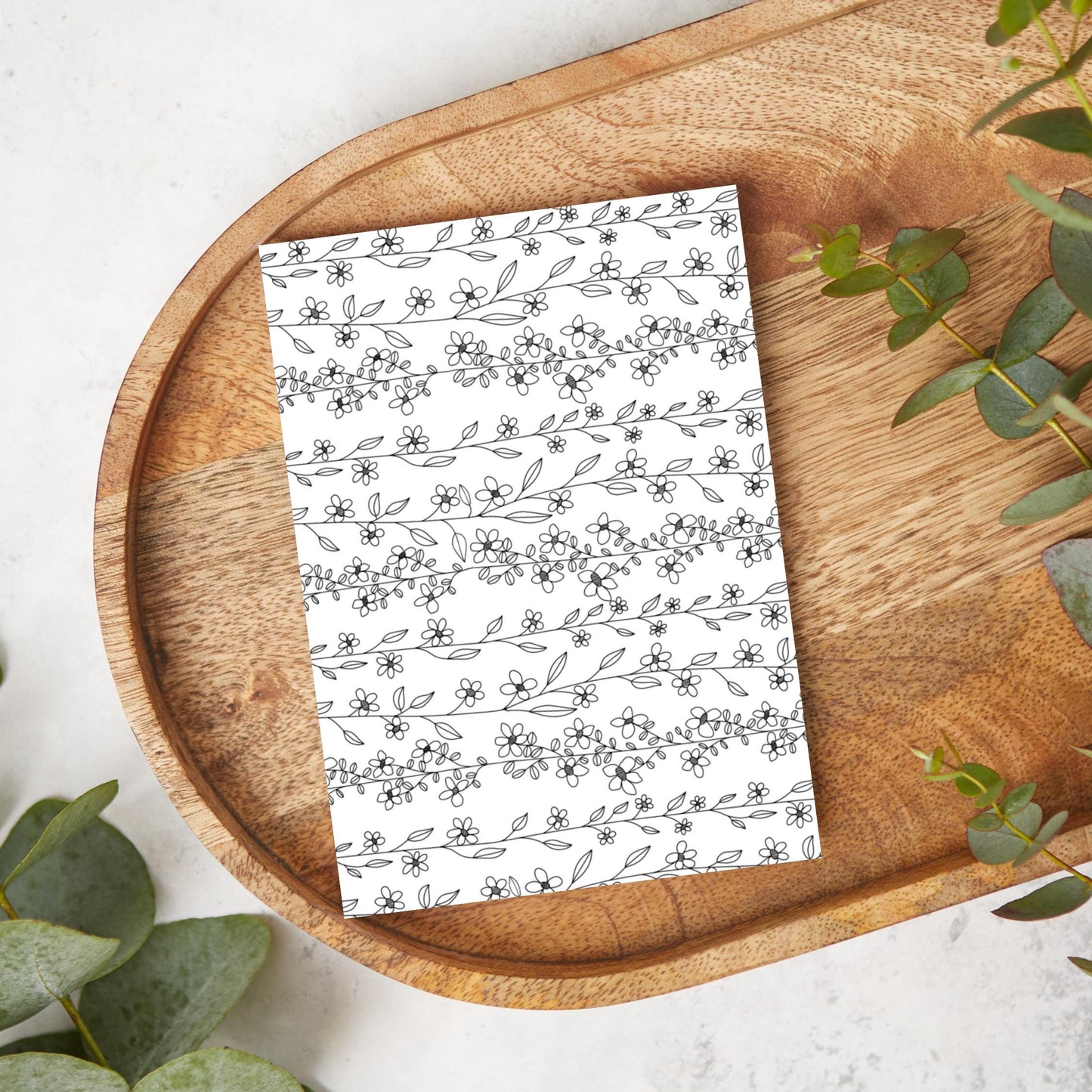 Black & White Floral Vines | MC09 | Image Transfer Paper