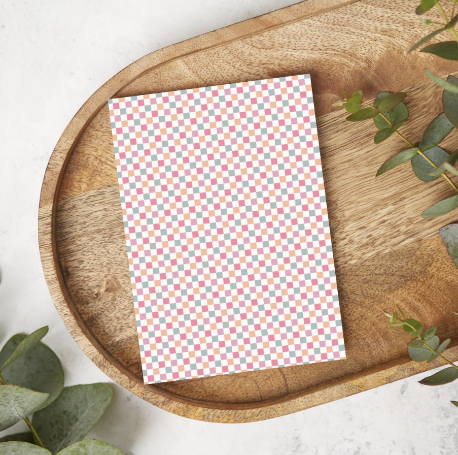 Pink Retro Checkerboard | ML06 | Image Transfer Paper