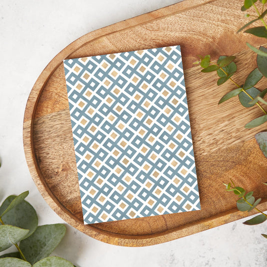 Blue and Tan Interlocking Squares | MR06 | Image Transfer Paper