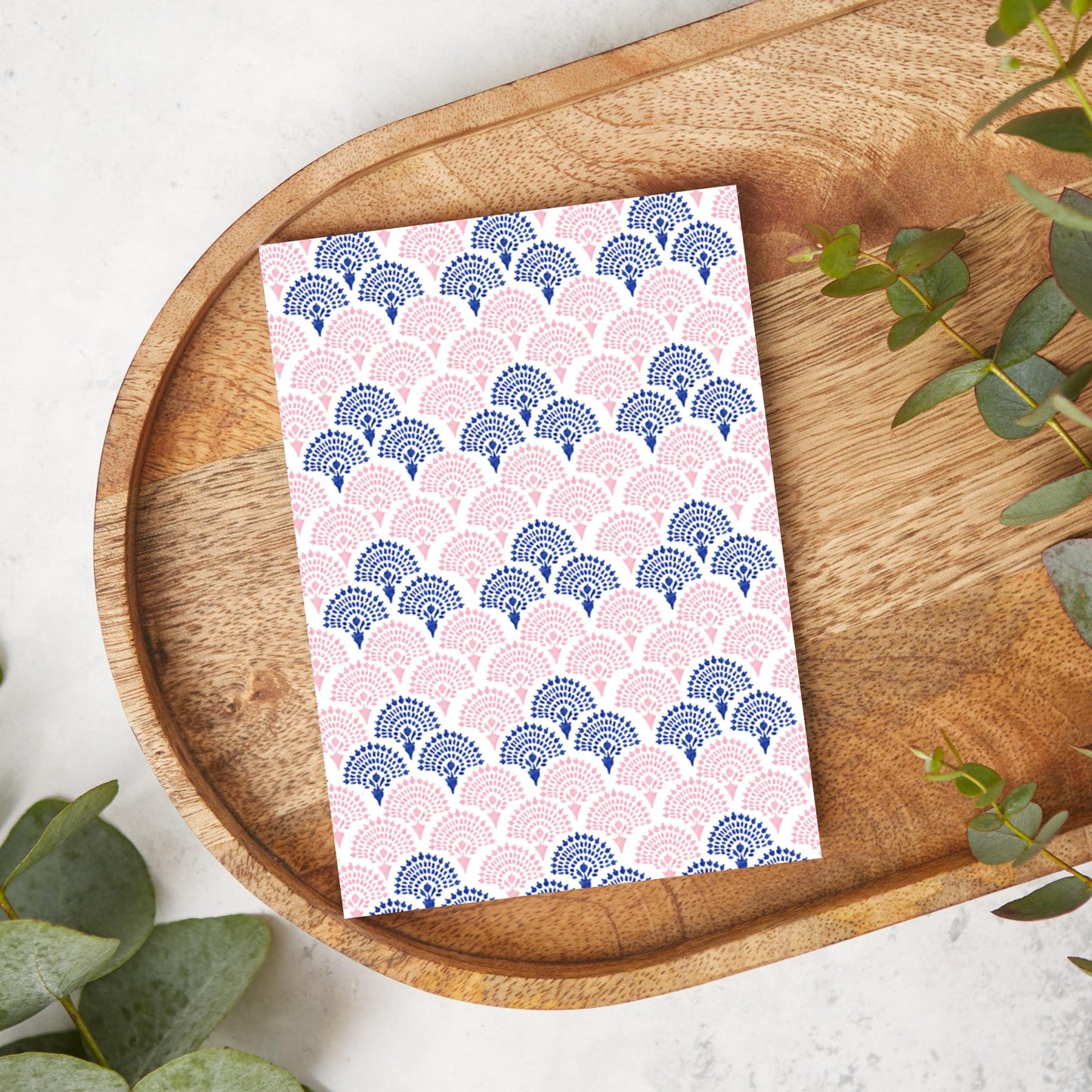 Pink and Blue Scallop Fan | PB01 | Image Transfer Paper