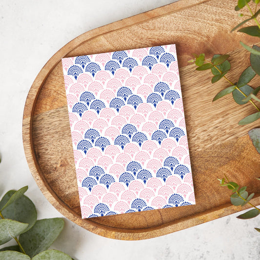 Pink and Blue Scallop Fan | PB01 | Image Transfer Paper