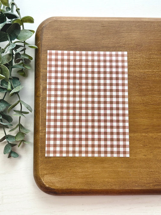 Brown Gingham | PL06 | Image Transfer Paper