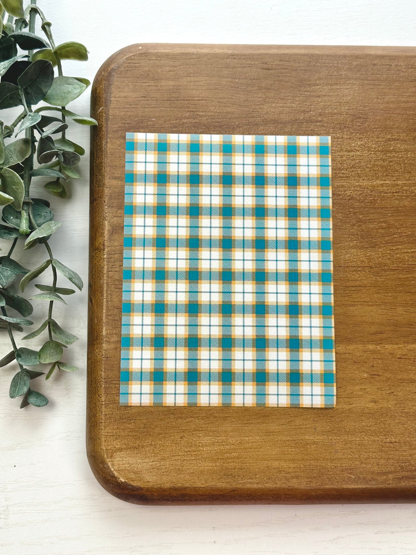 Teal Plaid | PL08 | Image Transfer Paper