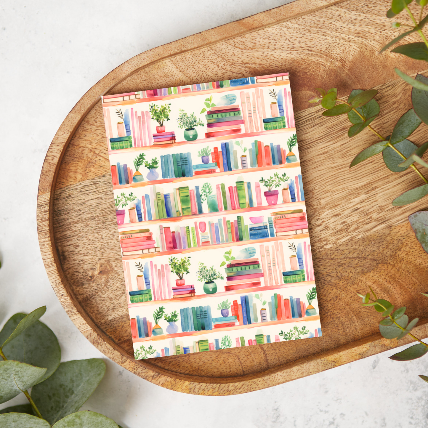 Watercolor Bookshelves | FB069 | Image Transfer Paper