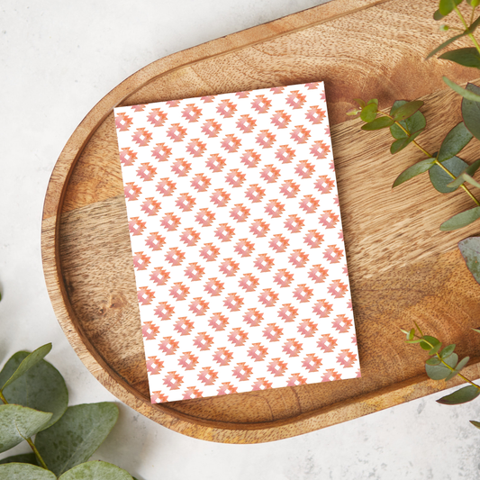 Orange Pink Watercolor Aztec Tribal | FB076 | Image Transfer Paper