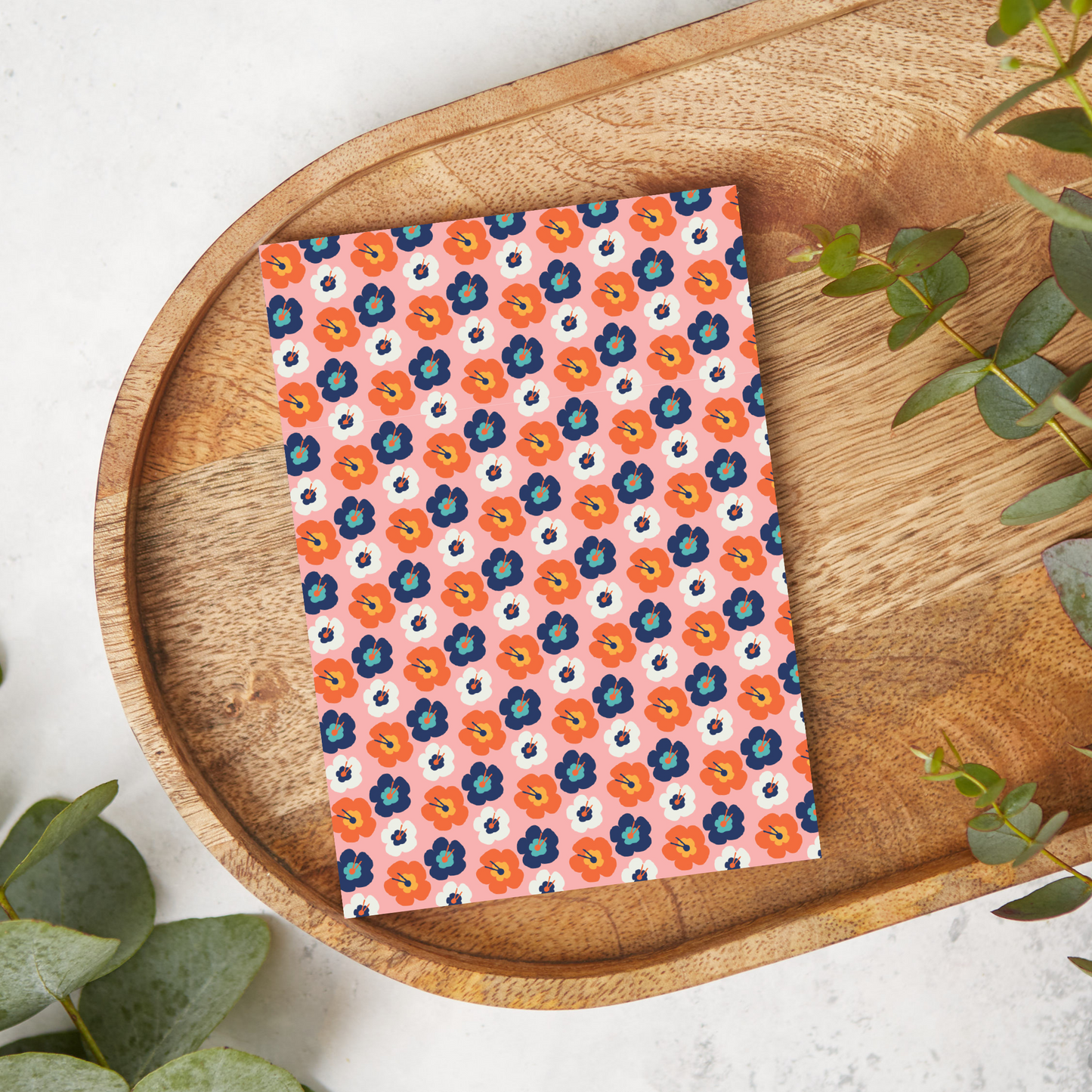 Blue and Orange Flowers | SV09 | Image Transfer Paper