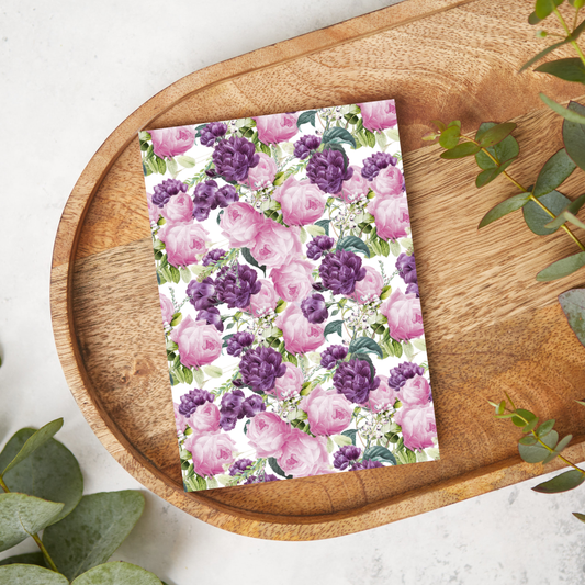 Purple & Pink Peonies | FL011 | Image Transfer Paper