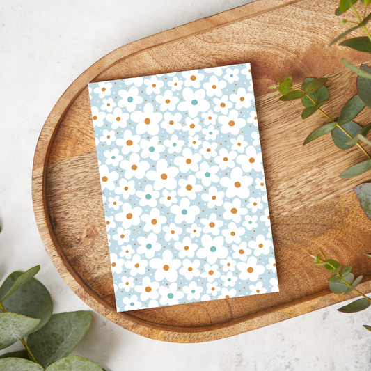 White on Blue Flowers | SV17 | Image Transfer Paper