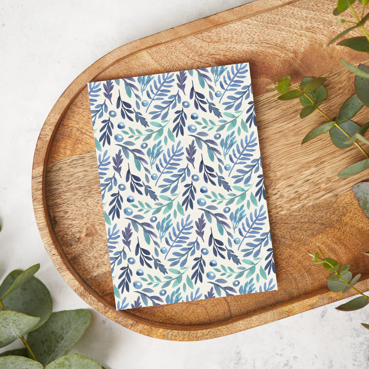 Blue Watercolor Leaf Sprays | FL027 | Image Transfer Paper