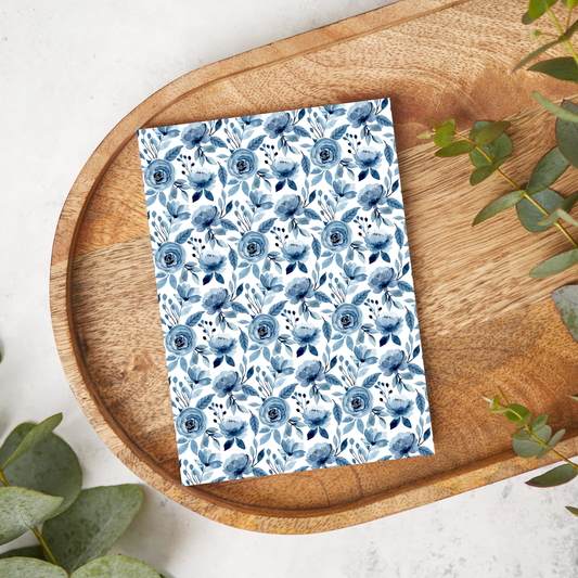 Blue Watercolor Roses | FL030 | Image Transfer Paper