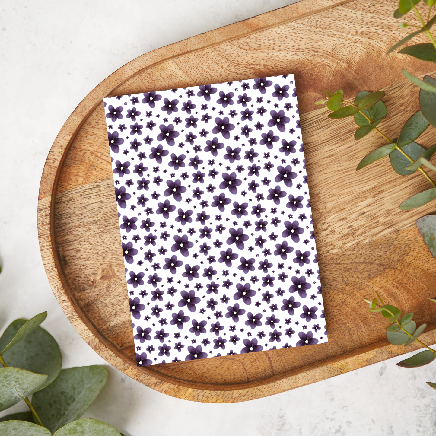 Purple Watercolor Daisies | FL041 | Image Transfer Paper