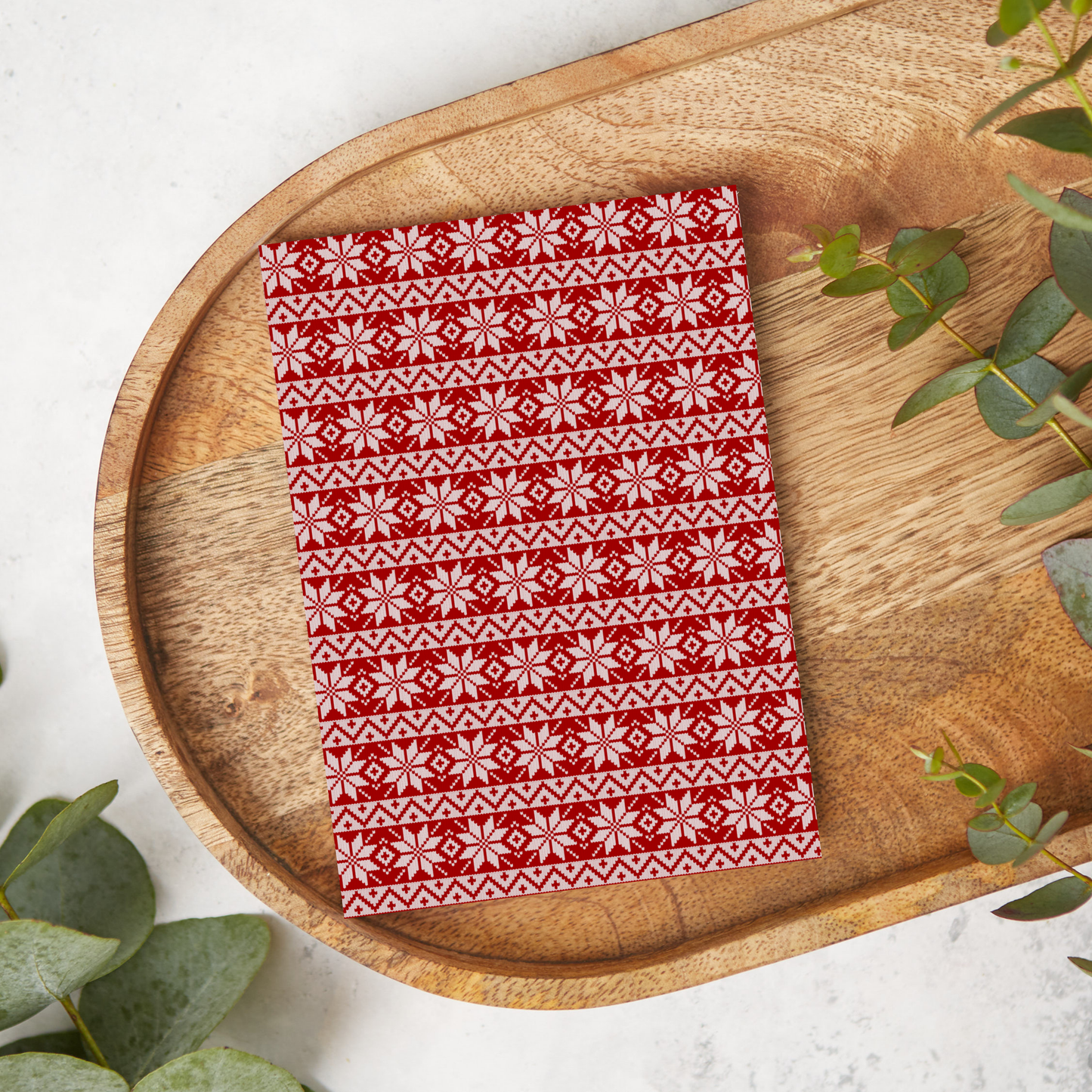 Red Poinsettia Knit Sweater | CH25 | Image Transfer Paper