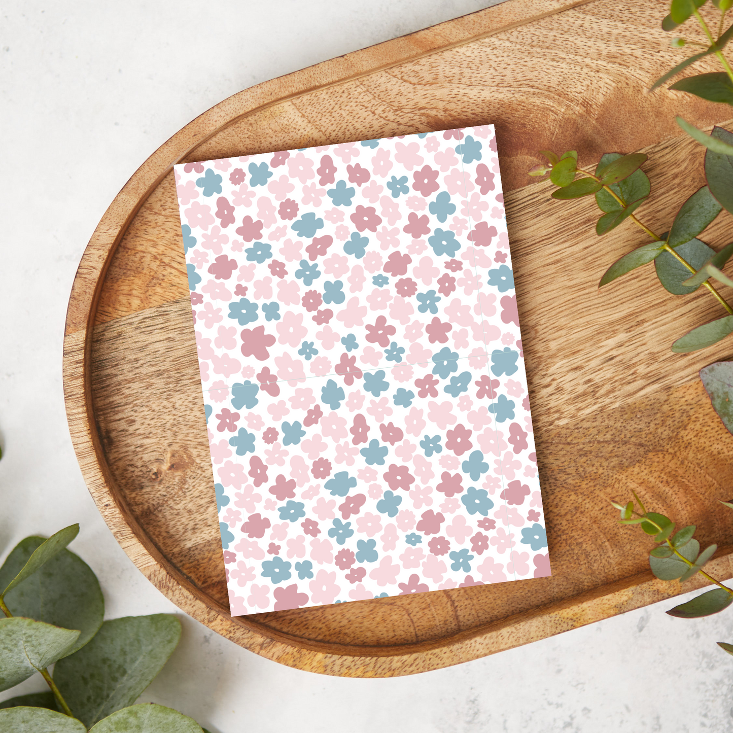 Blue and Mauve Flowers | SV56 | Image Transfer Paper