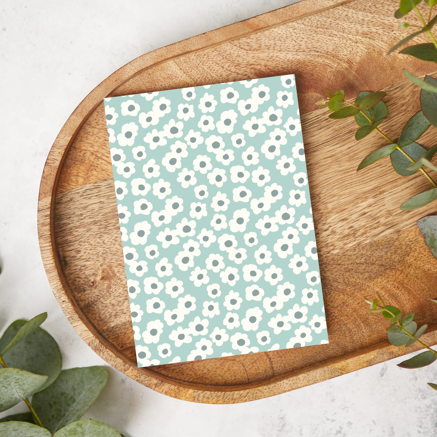 White on Blue Flowers | SV57 | Image Transfer Paper