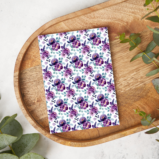 Purple Watercolor Floral | FL063 | Image Transfer Paper